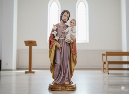 Chomik Святой Иосиф С Младенцем, 99 См, Стеклянные Глаза, RAI4510 - Home Club