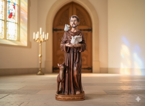 Chomik Скульптура Святого Франциска Ассизского, 99 см, RAI6148 - Home Club