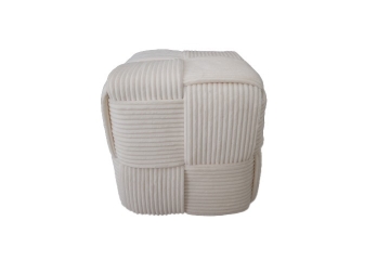 Chomik Пуф плетеный 40 x 40 x 40 см, белый, PHO3852 - Home Club