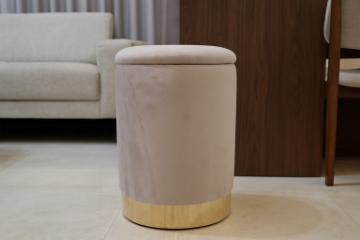 Chomik Круглый пуф 28 x 42 см, серый, PHO4255 - Home Club