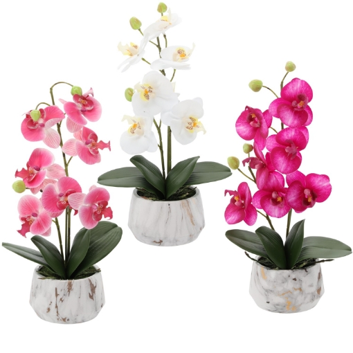 Chomik Искусственный цветок - орхидея, набор из 3 цветов, 37 см, HID2998 - Home Club