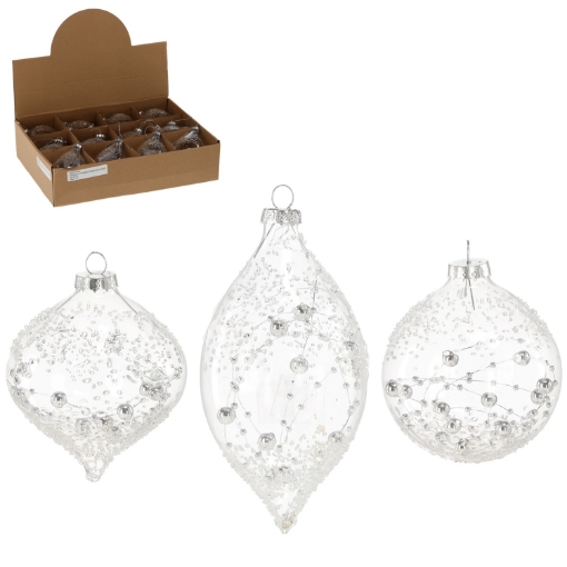 Chomik Стеклянная Шарика - Прозрачная, Украшенная Различными Узорами, BOZ4860 - Home Club