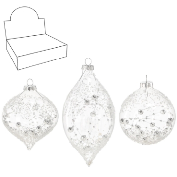 Chomik Стеклянная Шарика - Прозрачная, Украшенная Различными Узорами, BOZ4860 - Home Club