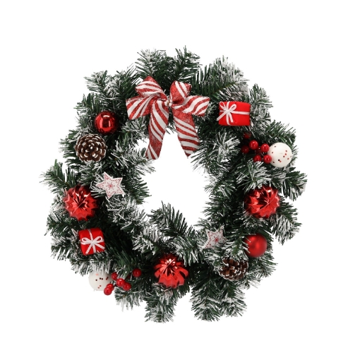 Chomik Святковий вінок 40 см, біло-червоний, ANT2644 - Home Club