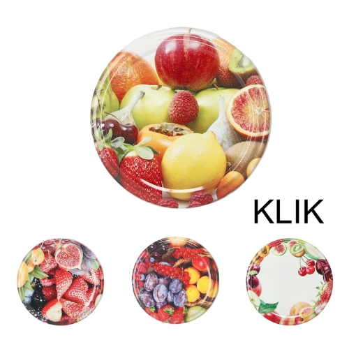 Chomik Набор из 10 крышек Fi 63 Фрукты Mix /9156/4269/, CAP10CZ63 - Home Club