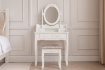 Chomik Косметический столик белый с зеркалом + табурет, PHO3992 - Home Club, изображение 5