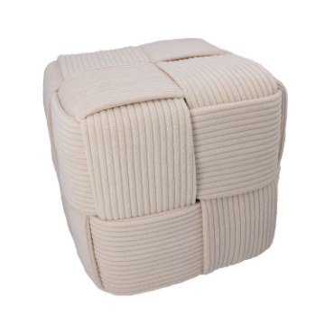 Chomik Пуф плетеный 40 x 40 x 40 см кремовый, PHO4194 - Home Club