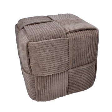 Chomik Пуф плетеный 40 x 40 x 40 см, серый, PHO4200 - Home Club