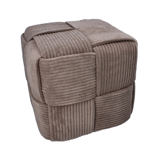 Chomik Пуфа Плетена Куб 40 X 40 X 40 См Сіра, PHO4200 - Home Club