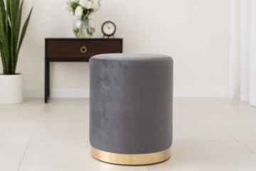 Chomik Круглый пуф 28 x 42 см, темно-серый, PHO4279 - Home Club