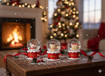 Chomik Рождественский Снежный Шар - Ренированный Олень / Снежной Человек / Медведь 4,5 x 7 См, KUL5676 - Home Club