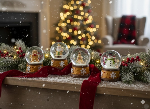 Chomik Рождественский Снежный Шар - Гильферское Украшение 4,5 X 4,5 X 6,5 См, Различные Дизайны, KUL5690 - Home Club