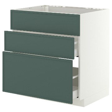 ІКЕА Підлогова шафа + 3 фронт. панелі METOD МЕТОД / MAXIMERA МАКСИМЕРА, 396.048.34 - Home Club