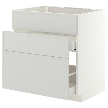 ІКЕА Підлогова шафа + 3 фронт. панелі METOD МЕТОД / MAXIMERA МАКСИМЕРА, 996.059.20 - Home Club