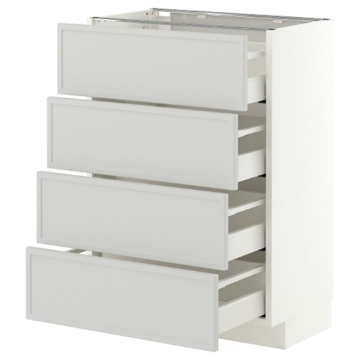 ИКЕА Напольный шкаф 4 фронт. панели METOD МЕТОД / MAXIMERA МАКСИМЕРА, 696.053.80 - Home Club