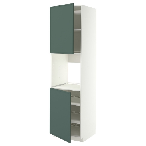 ІКЕА Висока шафа з 2 дверцятами Бодарп сіро/зелений METOD МЕТОД, 996.054.49 - Home Club