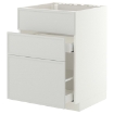 ИКЕА Напольный шкаф + 3 фронт. панели METOD МЕТОД / MAXIMERA МАКСИМЕРА, 096.041.14 - Home Club