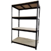 Chomik 4-ярусный стеллаж 180 x 120 x 60 см, черный, грузоподъемность полки: 500 кг, GWI0667 - Home Club