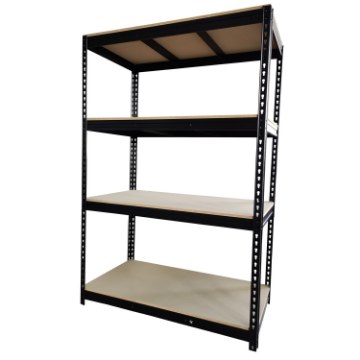 Chomik 4-ярусный стеллаж 180 x 120 x 60 см, черный, грузоподъемность полки: 500 кг, GWI0667 - Home Club