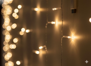 Chomik Световая Завеса Druciki 240L Теплый Белый, 5 x 1,5 М, Usb, С Пультом Дистанционного Управления, LED8462 - Home Club