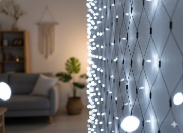 Chomik Сітка Led 320L Холодний Білий 3 x 2 М Внутрішня/Зовнішня, LED1711 - Home Club