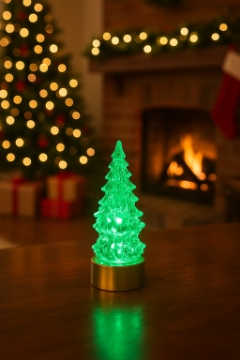 Chomik Рождественское украшение - Пластиковая елка Led 4 x 9,5 см, золотая/серебряная, SOL9001 - Home Club