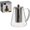 Chomik Жаропрочный кувшин с заварочным устройством и металлической крышкой, 1300 мл, LUT1571 - Home Club