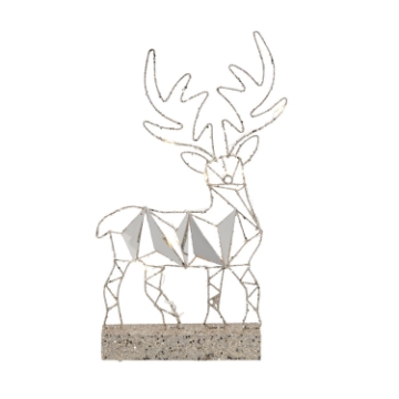Chomik Рождественское украшение - Олень со светодиодами, высота 38 см, геометрический, HIL6338 - Home Club