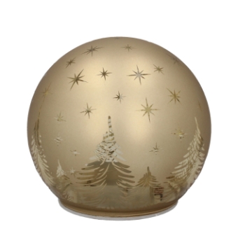 Chomik Стеклянная Пушка - Золотая Для Елки Led 12 x 11 См, BOZ1846 - Home Club