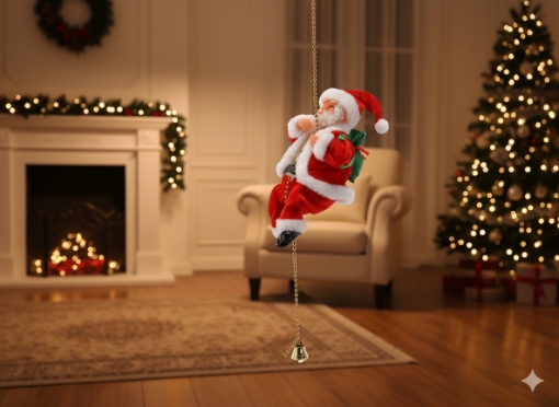 Chomik Санта Клаус, Взбирающийся По Веревке, 25,5 См, SAT6989 - Home Club