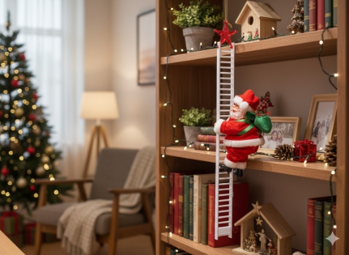 Chomik Санта Клаус, Що Піднімається По Лісінці, 20,5 См, SAT6996 - Home Club