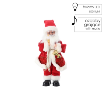 Chomik Святой Миколай С Свечкой - Играющий 40,5 См, SAT5140 - Home Club