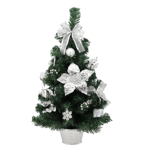 Chomik Рождественская елка 60 см, серебристая, ANT2262 - Home Club