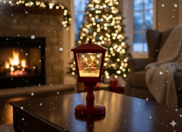 Chomik Святкова Міні-Ліхтар 13,5 X 13,5 X 31,5 См З Led-Позитівкою - Червона, SOL3535 - Home Club