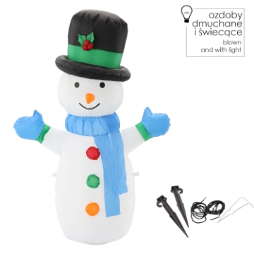 Chomik Надувной снеговик Led 120 см, SUN0370 - Home Club
