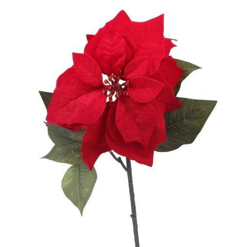 Chomik Искусственная ветка - Рождественская звезда 78 см, красная, HID3780 - Home Club