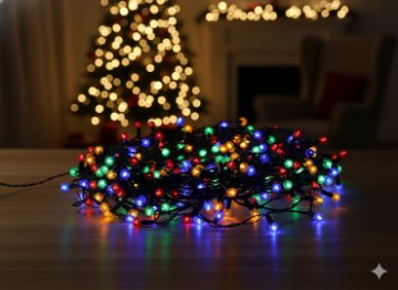 Chomik Світлодіодні Лампи Cherry Ball 200L Мультикольорові, Довжина 3 + 16 М, LED9980 - Home Club