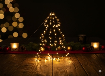 Chomik Праздничное Украшение - Новогодняя Елка Led 40 См 120 L Теплый Белый На Батареях, LED0306 - Home Club