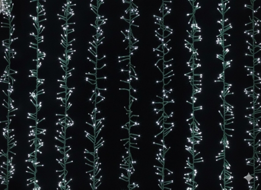 Chomik Світлодіодні Лампи Cluster 1000L Холодний Білий, Довжина 3 + 10 М Внутрішній/Зовнішній, LED8219 - Home Club