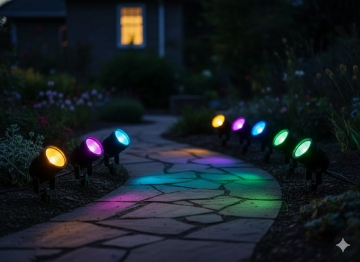 Chomik Садові Прожектори Smart Led 6L Мультикольорові, Довжина 3 + 10 М Внутрішні/Зовнішні, LED9315 - Home Club