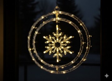 Chomik Святкова Прикраса - Сніжинка Micro Led 60L Тепло-Біла На Батареях, LED1759 - Home Club