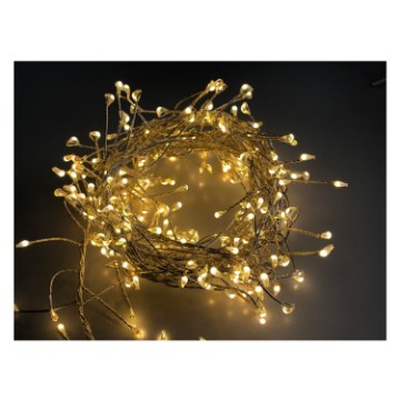 Chomik Лампочки Micro Led Cluster 150L Теплий білий, довжина 0,3 + 1,5 м, на батарейках, LED1803 - Home Club