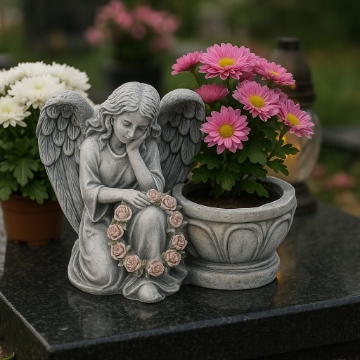 Chomik Фигура «Клянущийся ангел с вазой», 23,5 x 12,5 x 20 см, DED8806 - Home Club