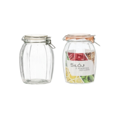 Chomik Банка объемом 0,8 л со стеклянной крышкой и механическим затвором, IDE0019 - Home Club