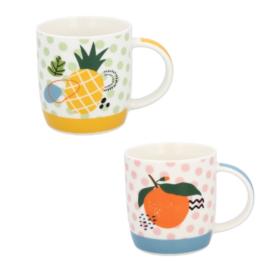 Chomik Фарфоровый Кубок «Ананас/Апельсин» 365 Мл, LIL6196 - Home Club