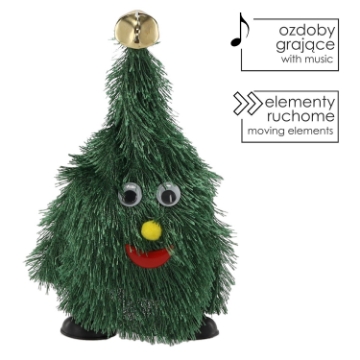 Chomik Рождественская елка. Ходячая - Играющая 20,5 см, SAT7030 - Home Club