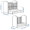 ІКЕА Ліжечко з шухлядою GONATT ГУНАТ, 304.670.92 - Home Club, зображення 8