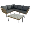 Garden Line Набор Садовой Мебели (Угловой Диван, Стол) - Бразовый, Подушки - Серый, ABI3354 - Home Club, изображение 7