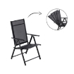 Garden Line Складне Сталеве Садове Крісло 66 x 53 x 107 См Чорне, TIH3484 - Home Club, зображення 2