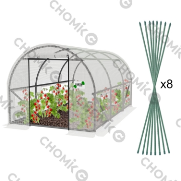 Garden Line 3-сегментний білий садовий тунель з плівки 4 x 2,5 x 2 м, TUN5590 - Home Club